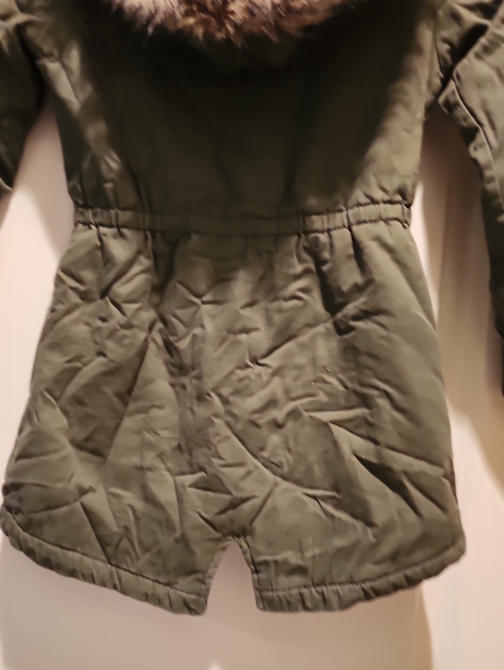 The Children's Place Girls Olive Green Hooded Parka Jacket Size 5/6 VGUC - Picture 4 of 12